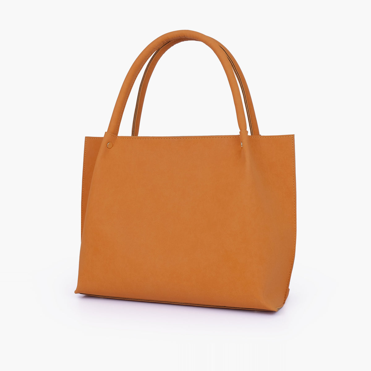 Mustard mocha suede tote bag