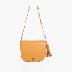 Mustard foldover saddle bag