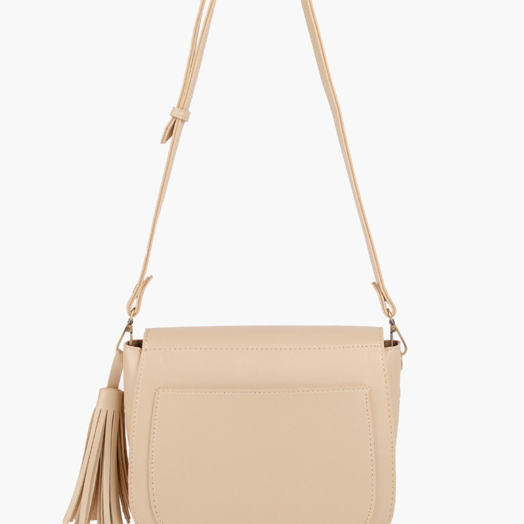 Off-white foldover saddle bag