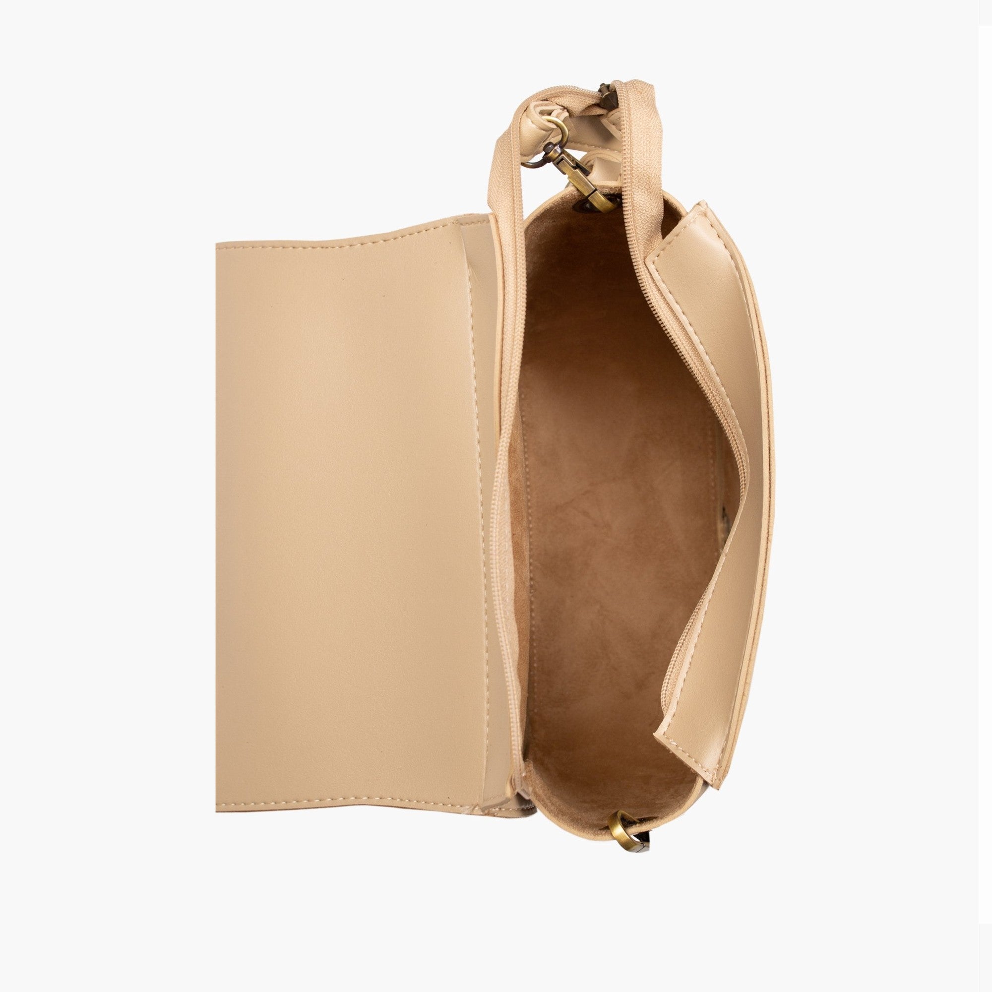 Off-white foldover saddle bag