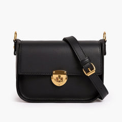 Black saddle bag with twist lock