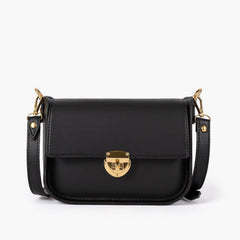 Black saddle bag with twist lock