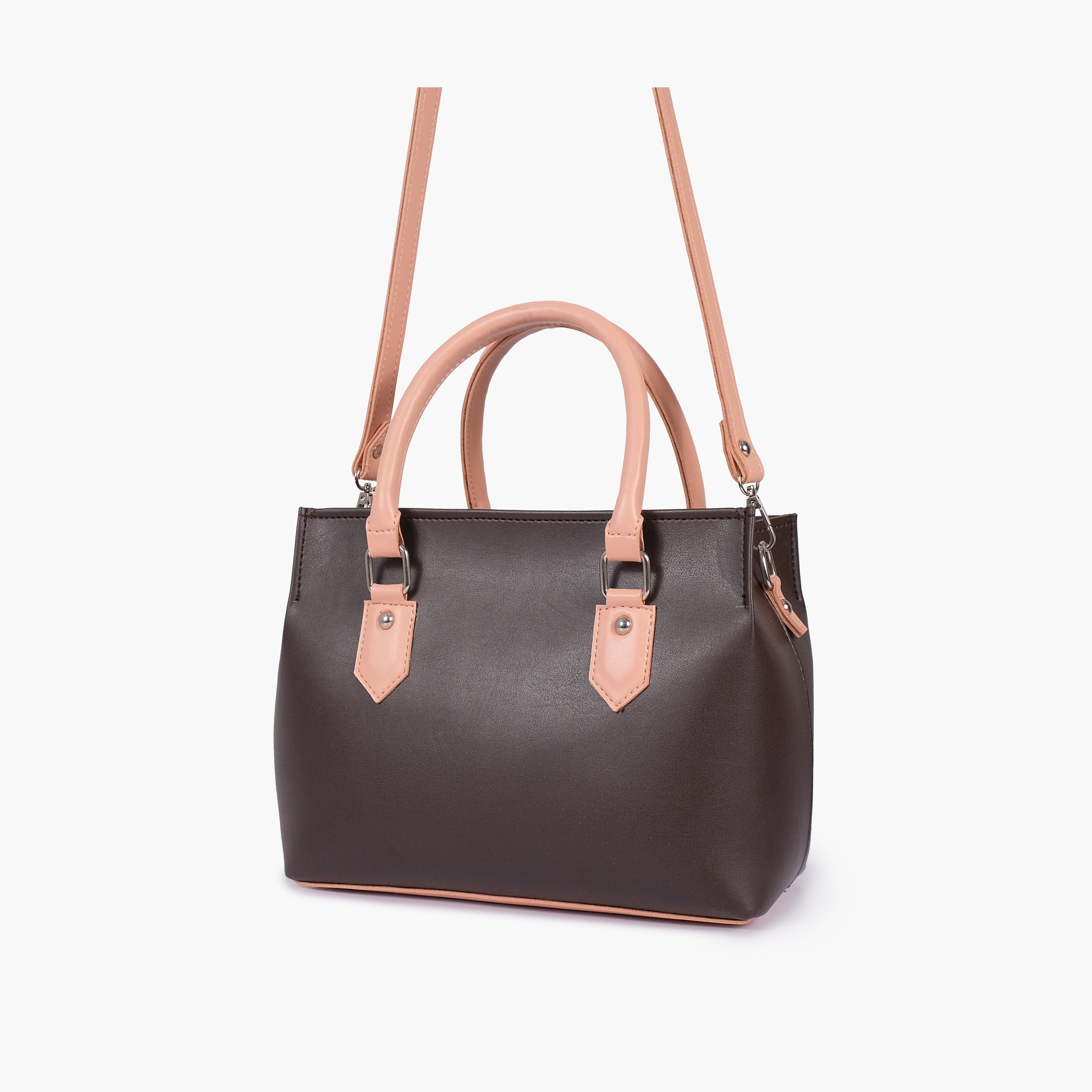 Dark brown small satchel bag