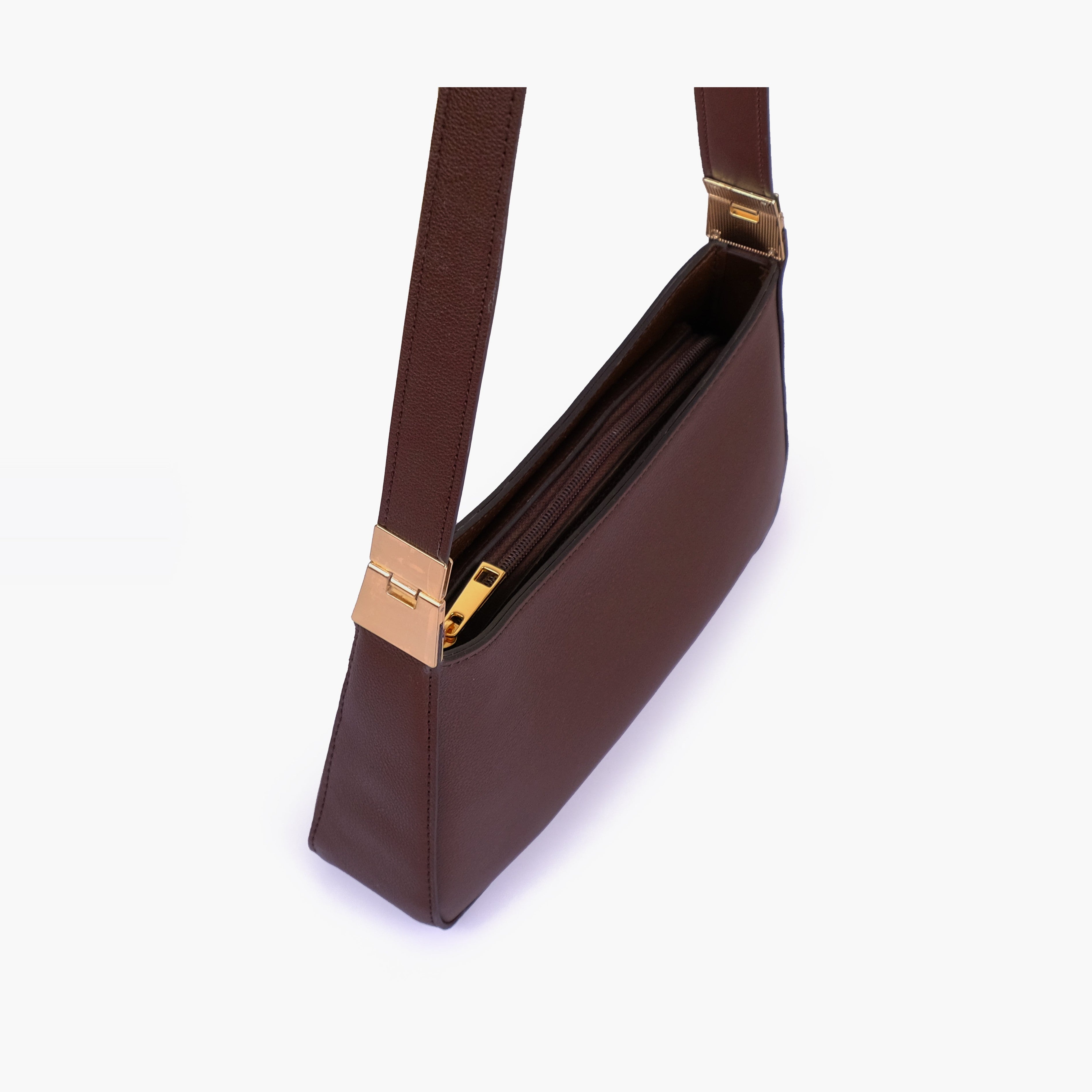 Dark brown small shoulder bag