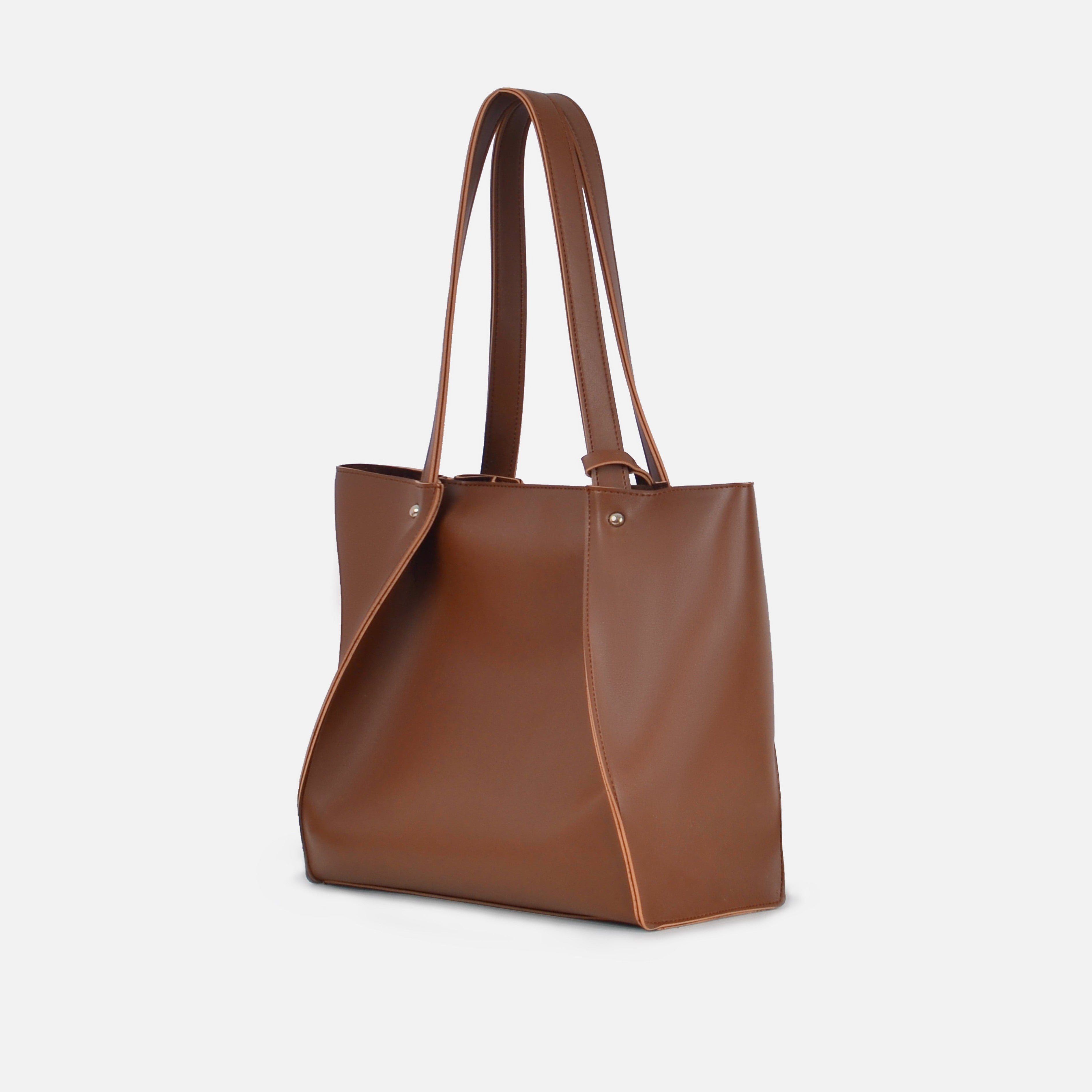 Brown shopping tote bag