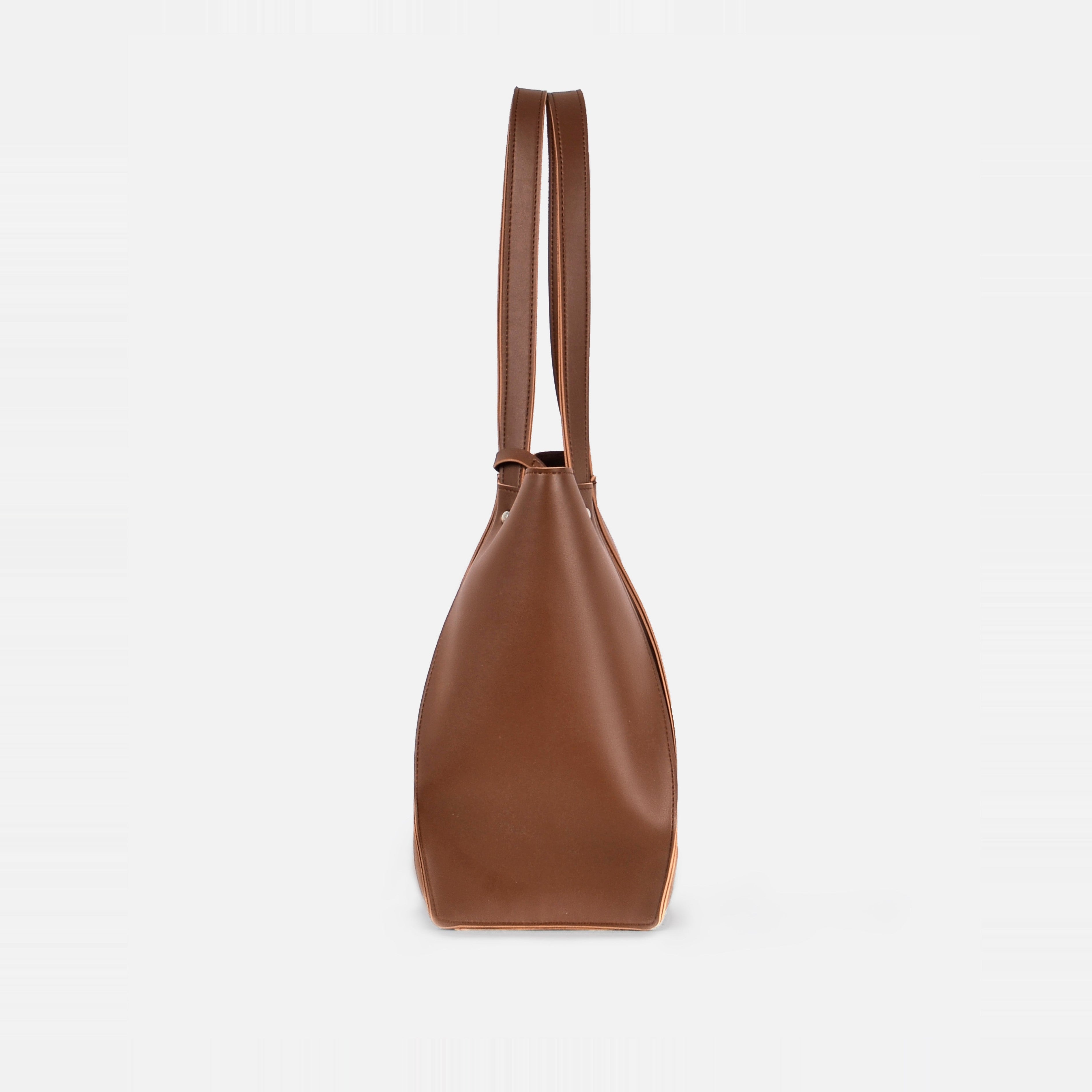 Brown shopping tote bag