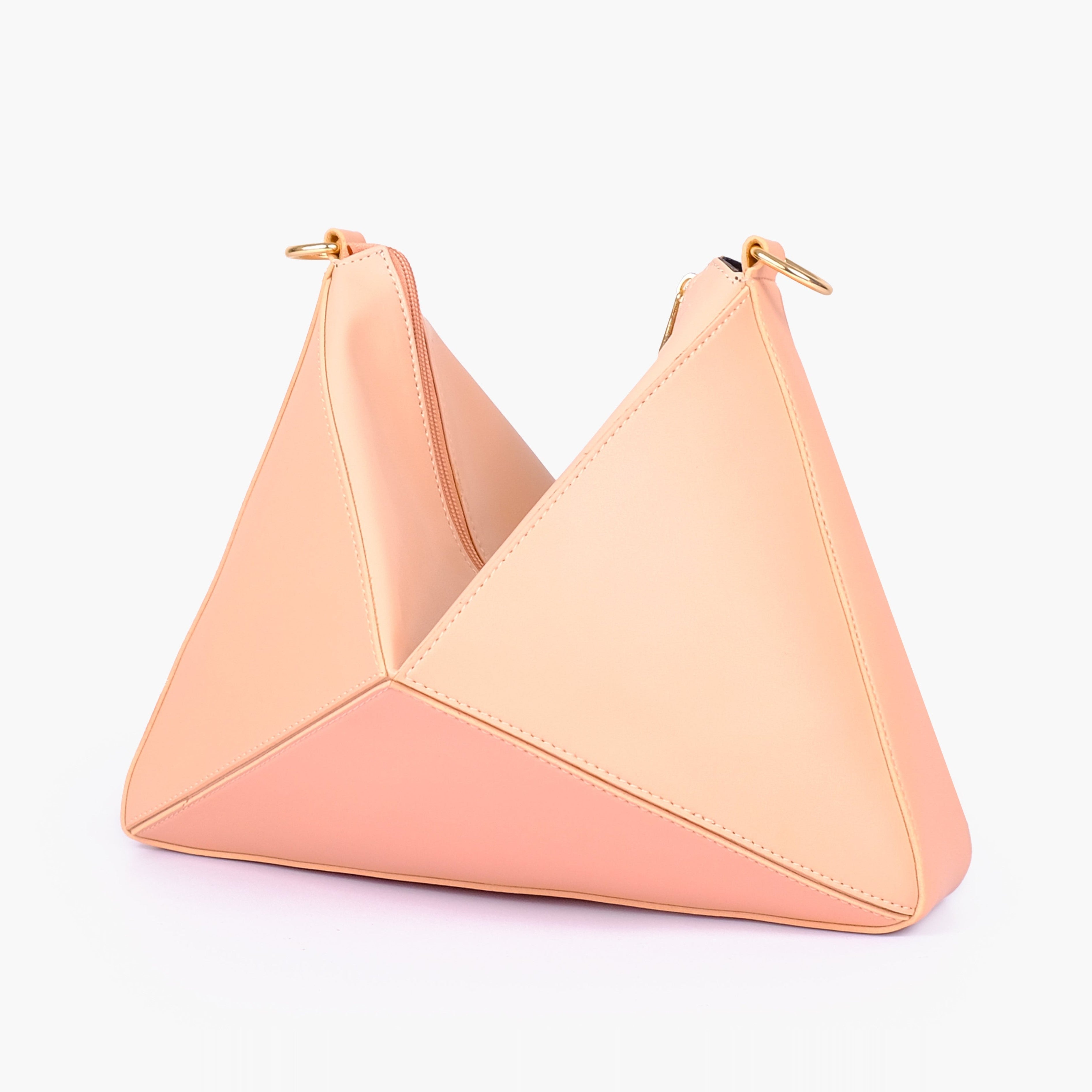 Peach triangle flex bag
