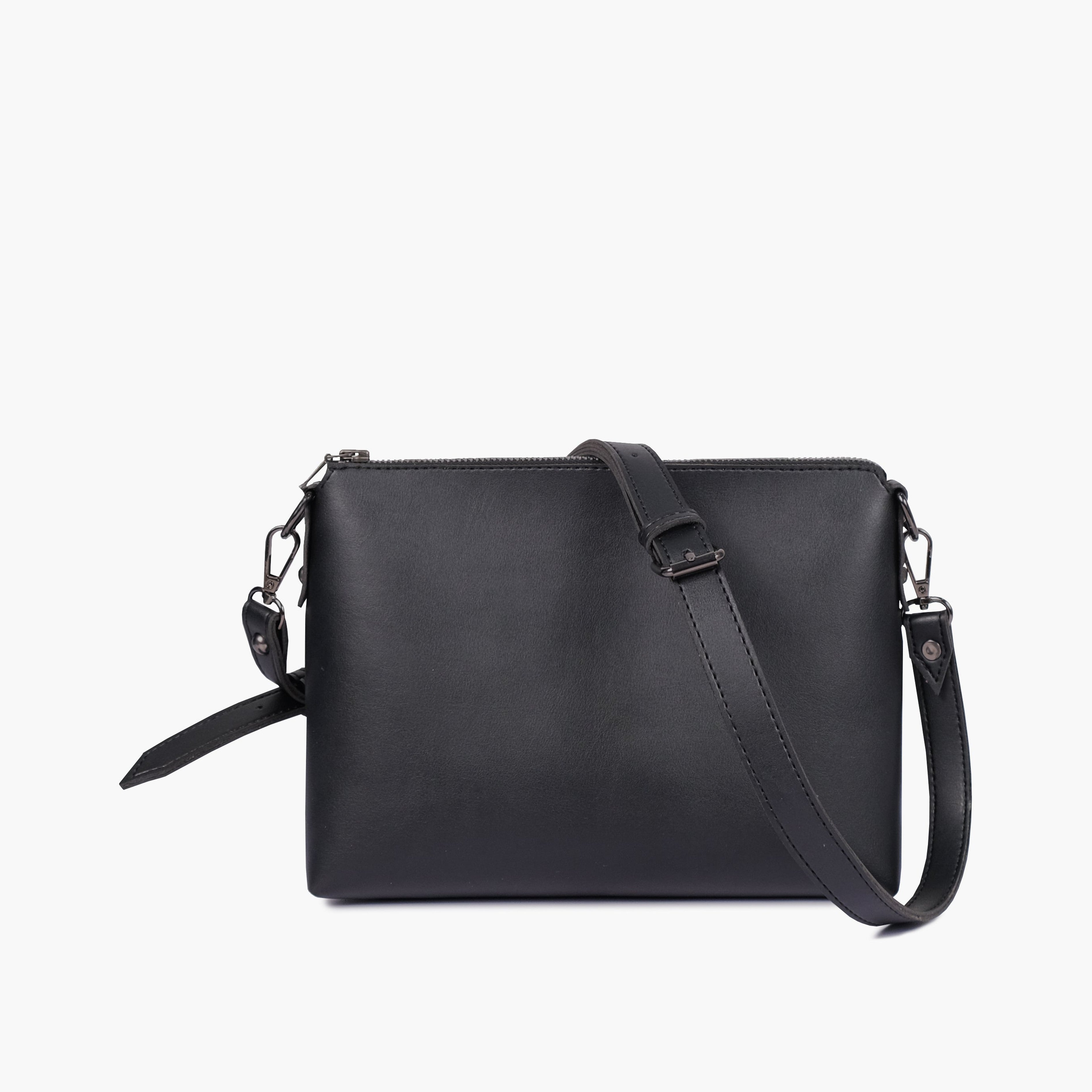 Black two-piece floral tote