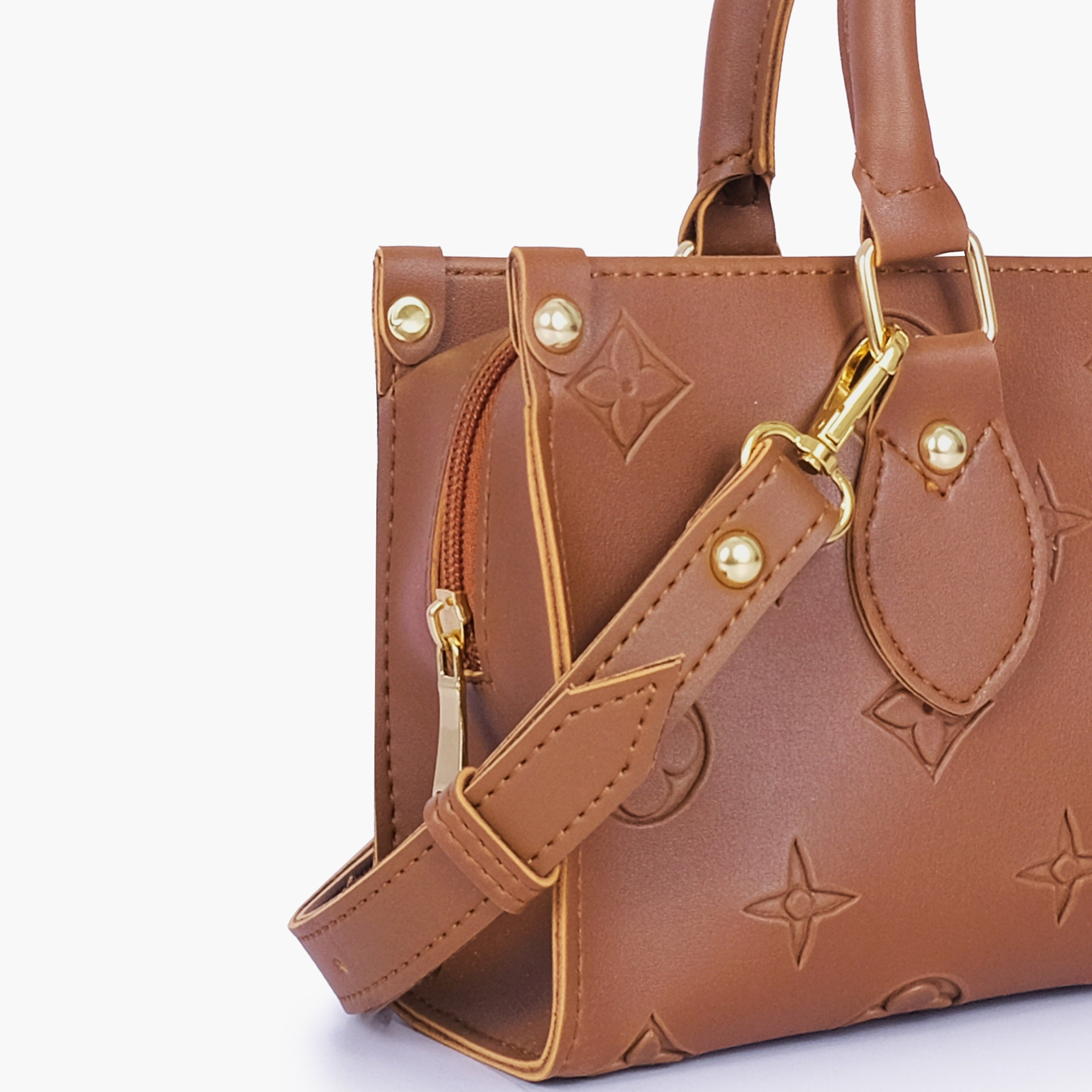 Brown on-the-go mini bag