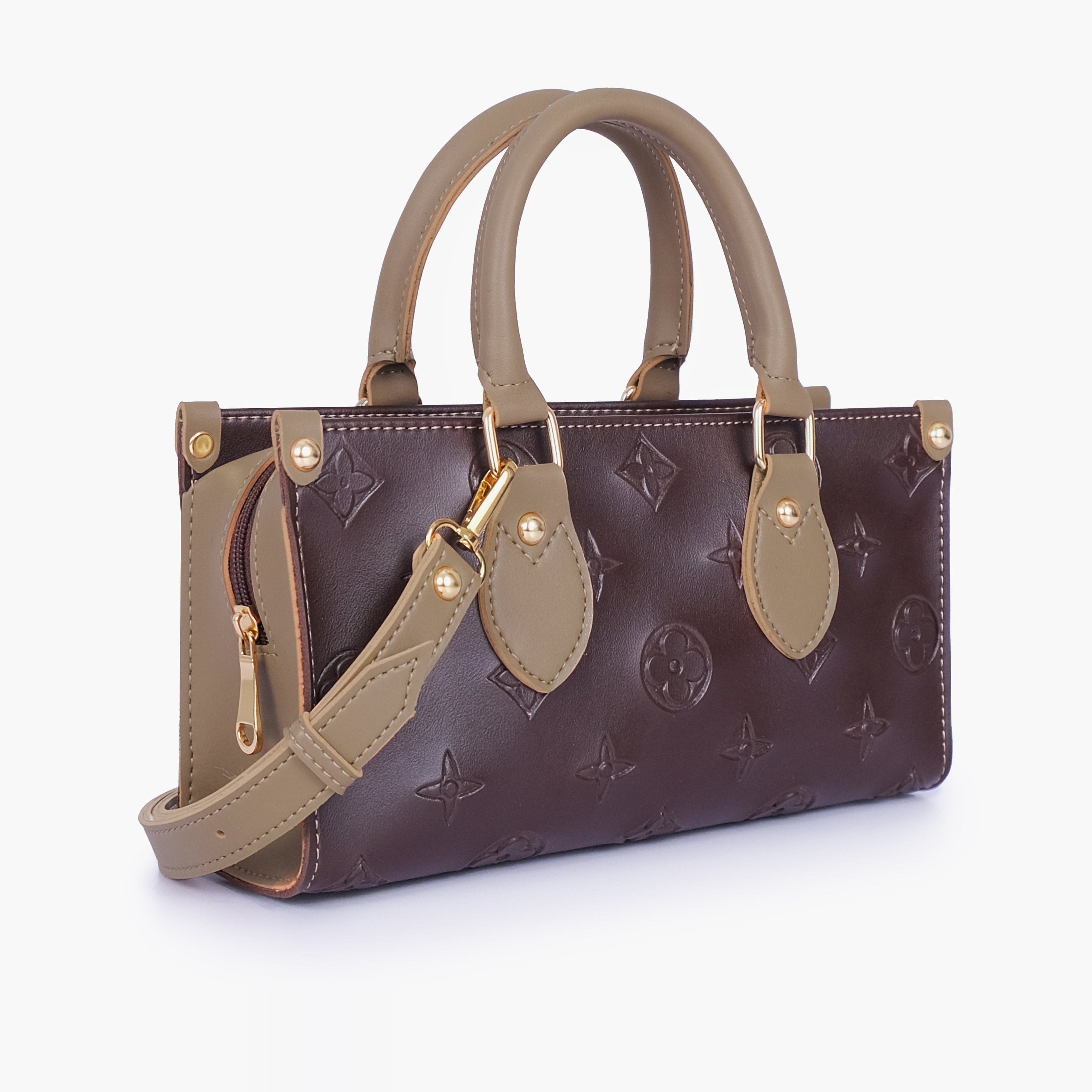 Dark brown and coffee on-the-go mini bag