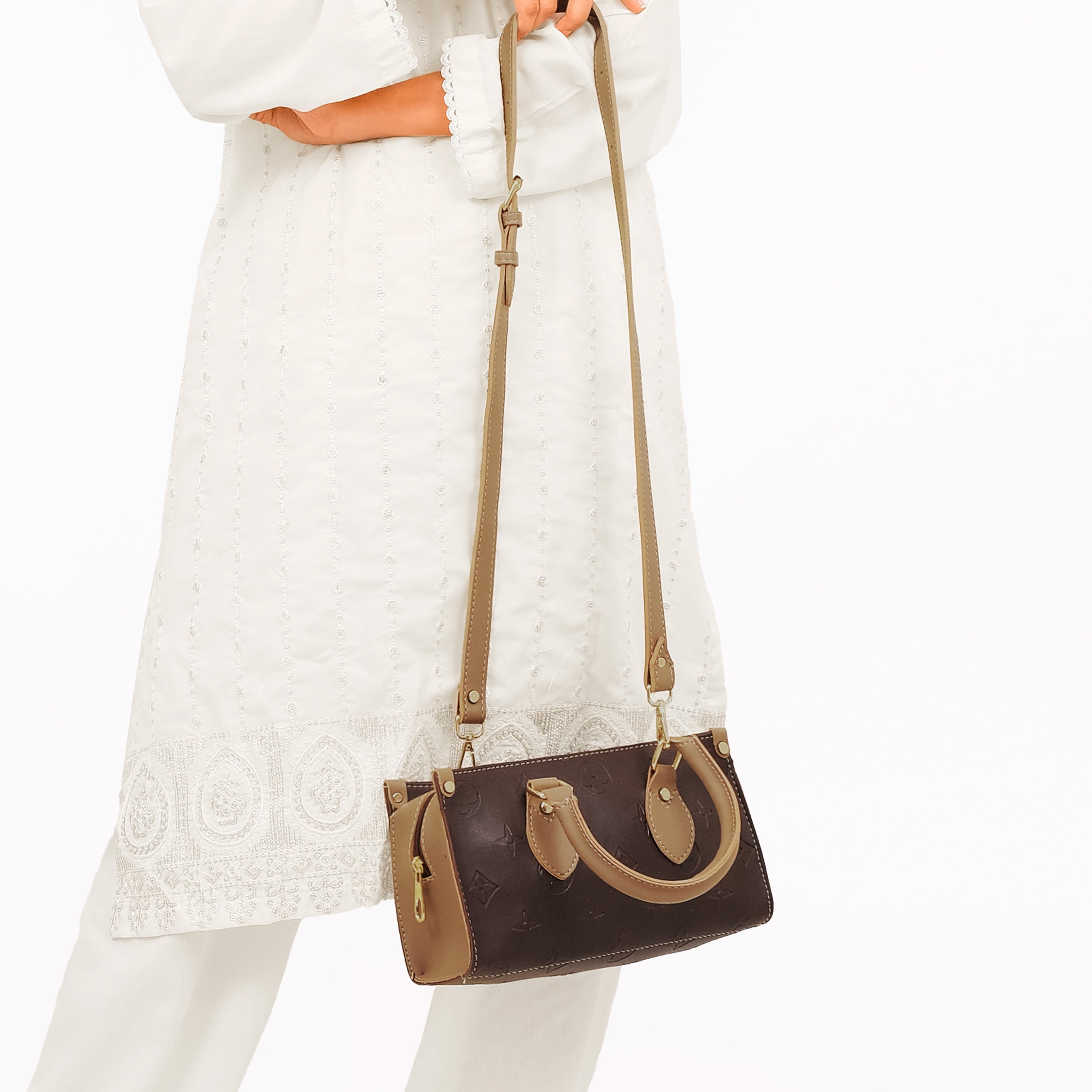 Dark brown and coffee on-the-go mini bag