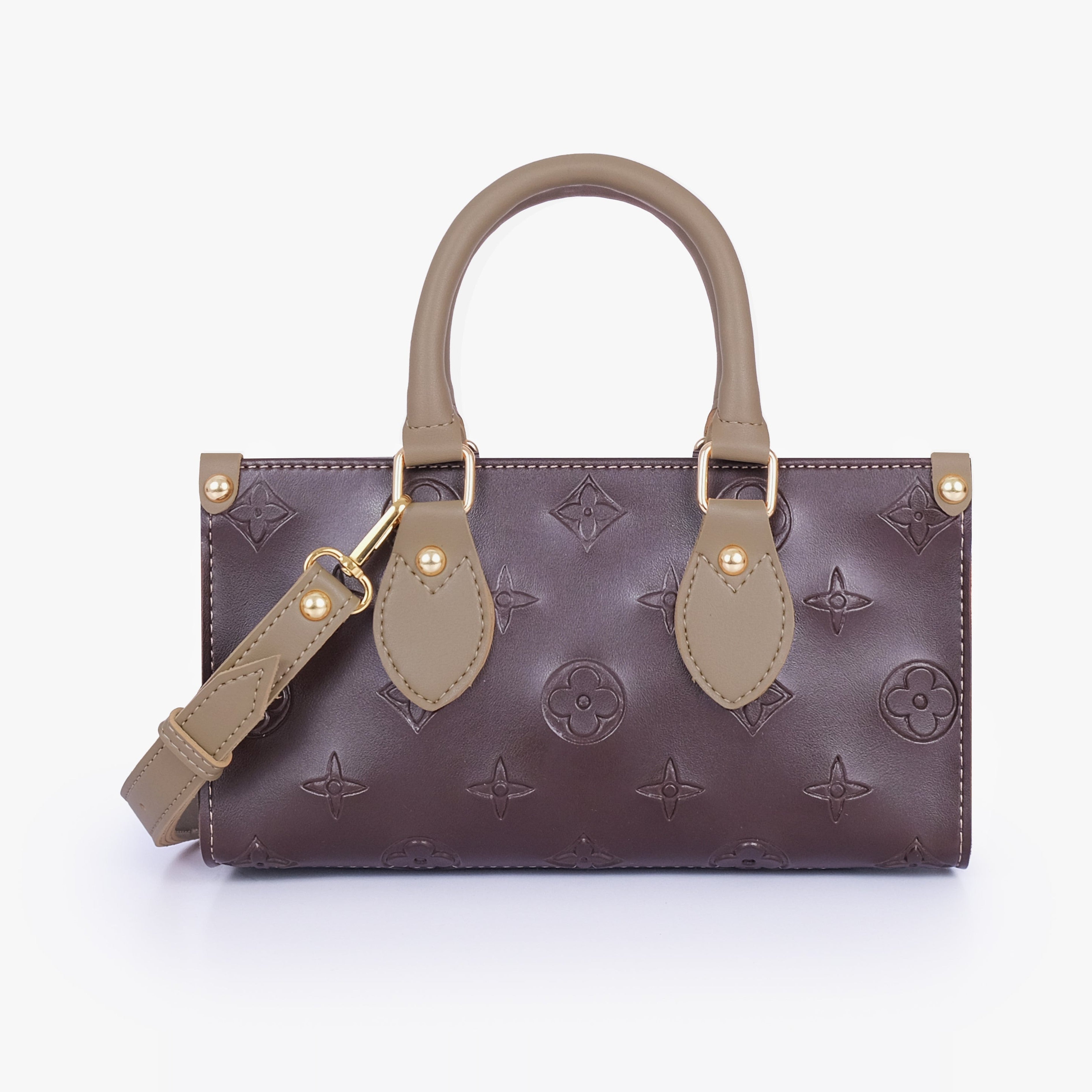 Dark brown and coffee on-the-go mini bag