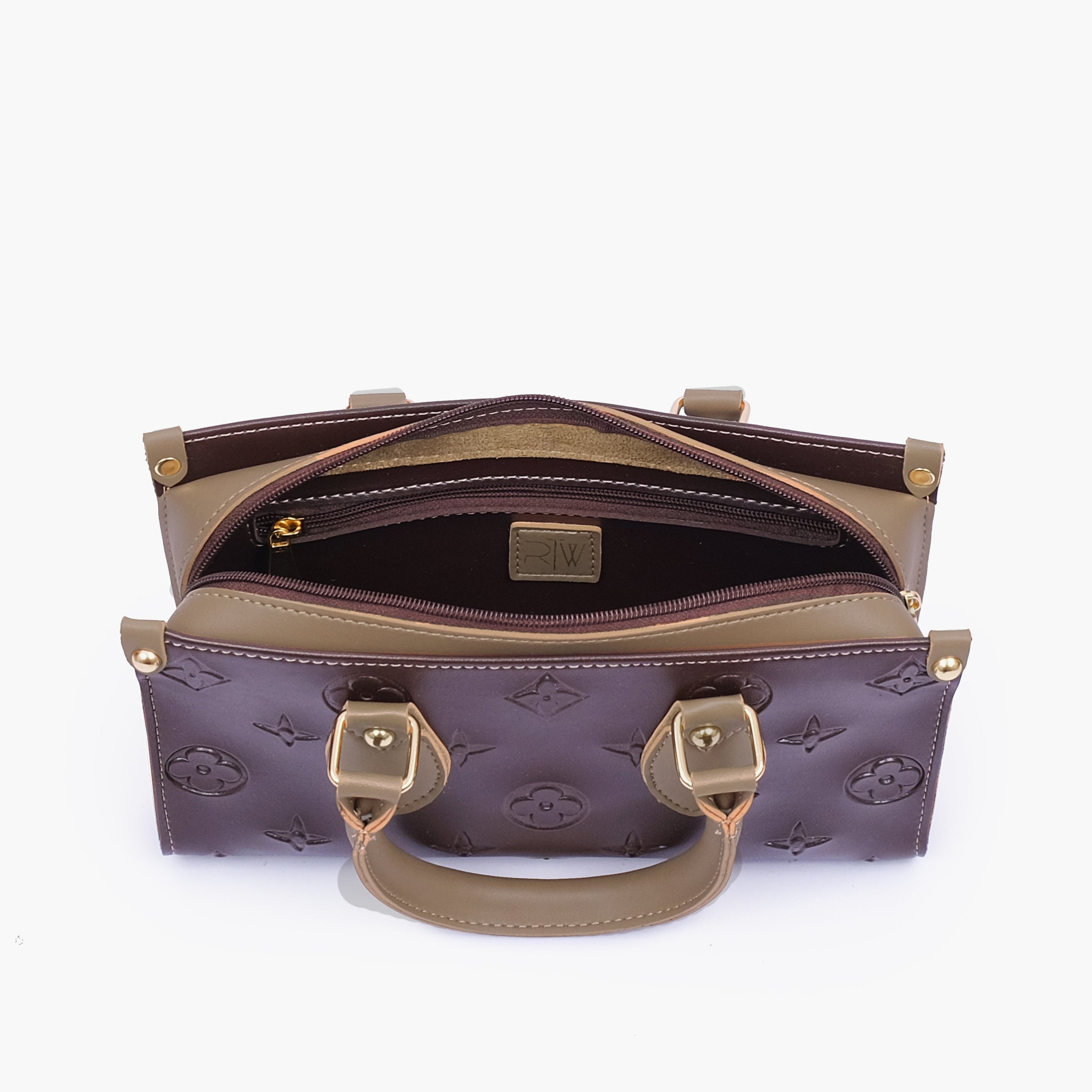 Dark brown and coffee on-the-go mini bag