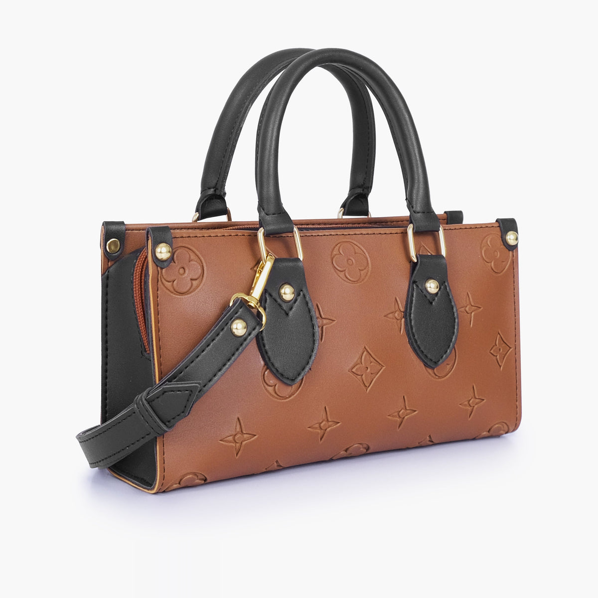 Brown and black on-the-go mini bag