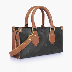Black and brown on-the-go mini bag
