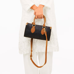Black and brown on-the-go mini bag
