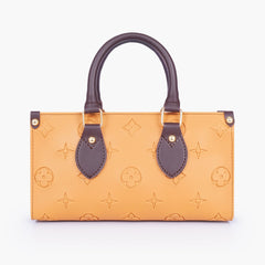 Mustard and dark brown on-the-go mini bag