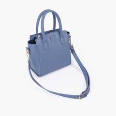 Sky blue top-handle mini handbag