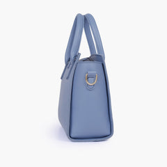 Sky blue top-handle mini handbag