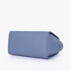 Sky blue top-handle mini handbag