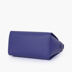 Dark blue top-handle mini handbag