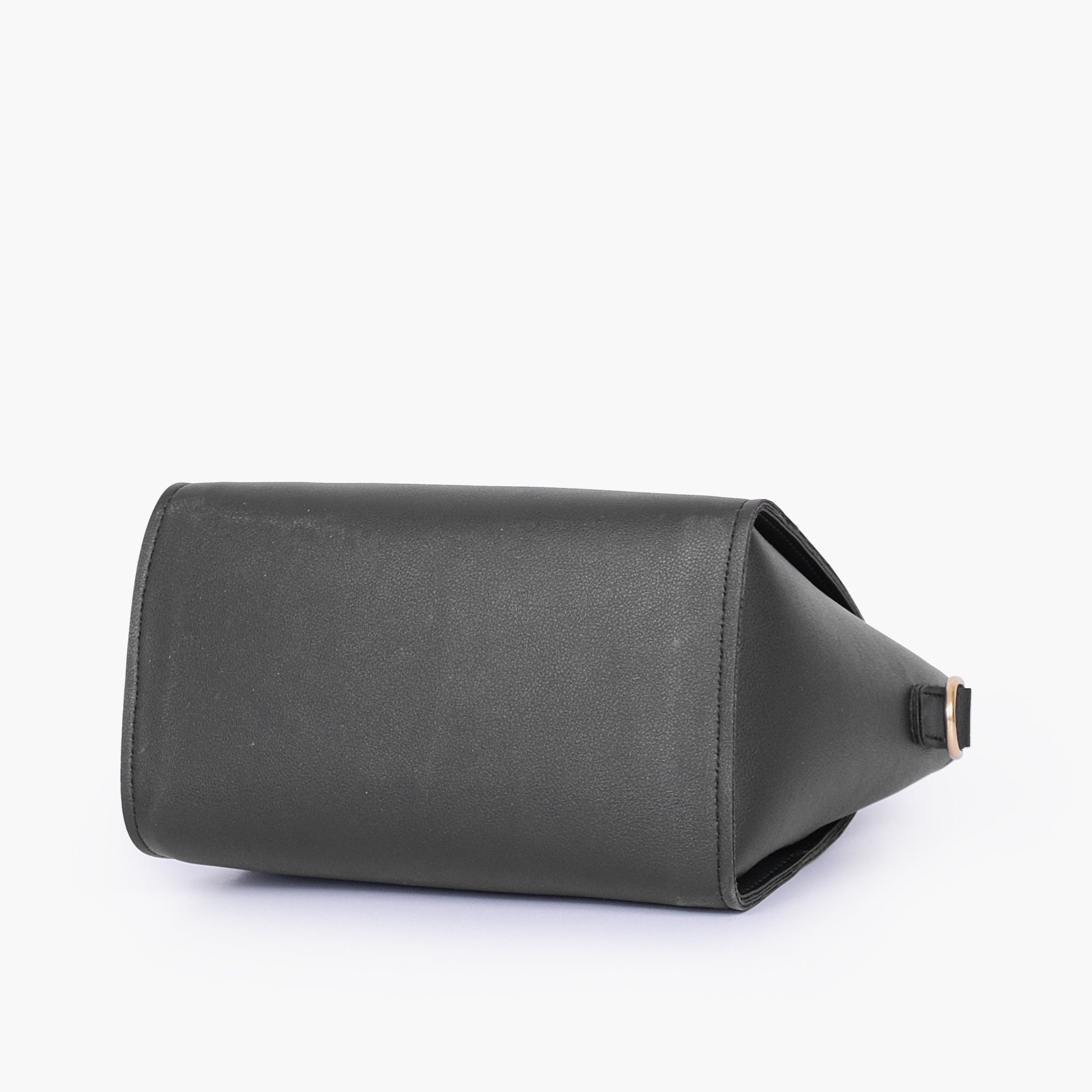 Black top-handle mini handbag