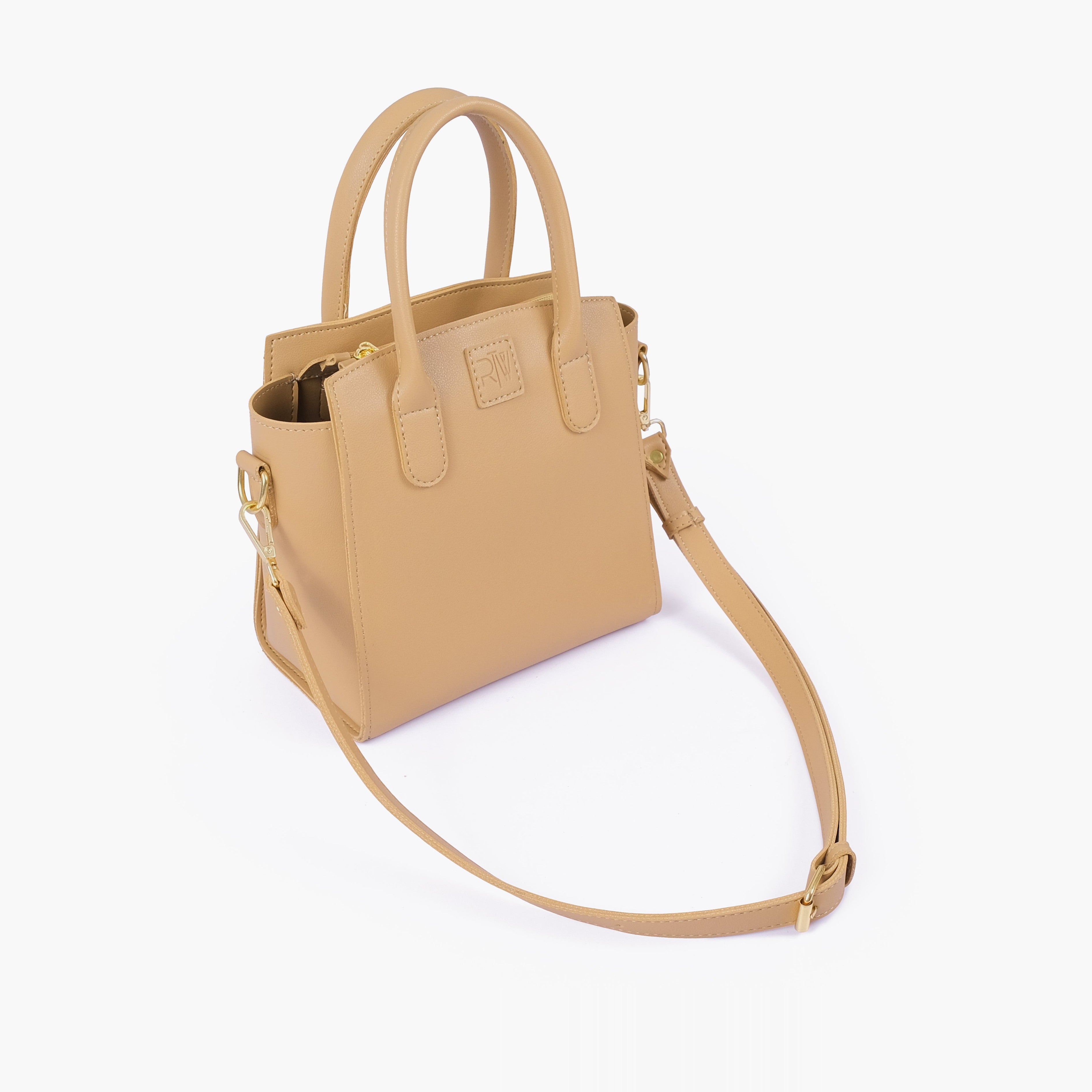 Coffee top-handle mini handbag