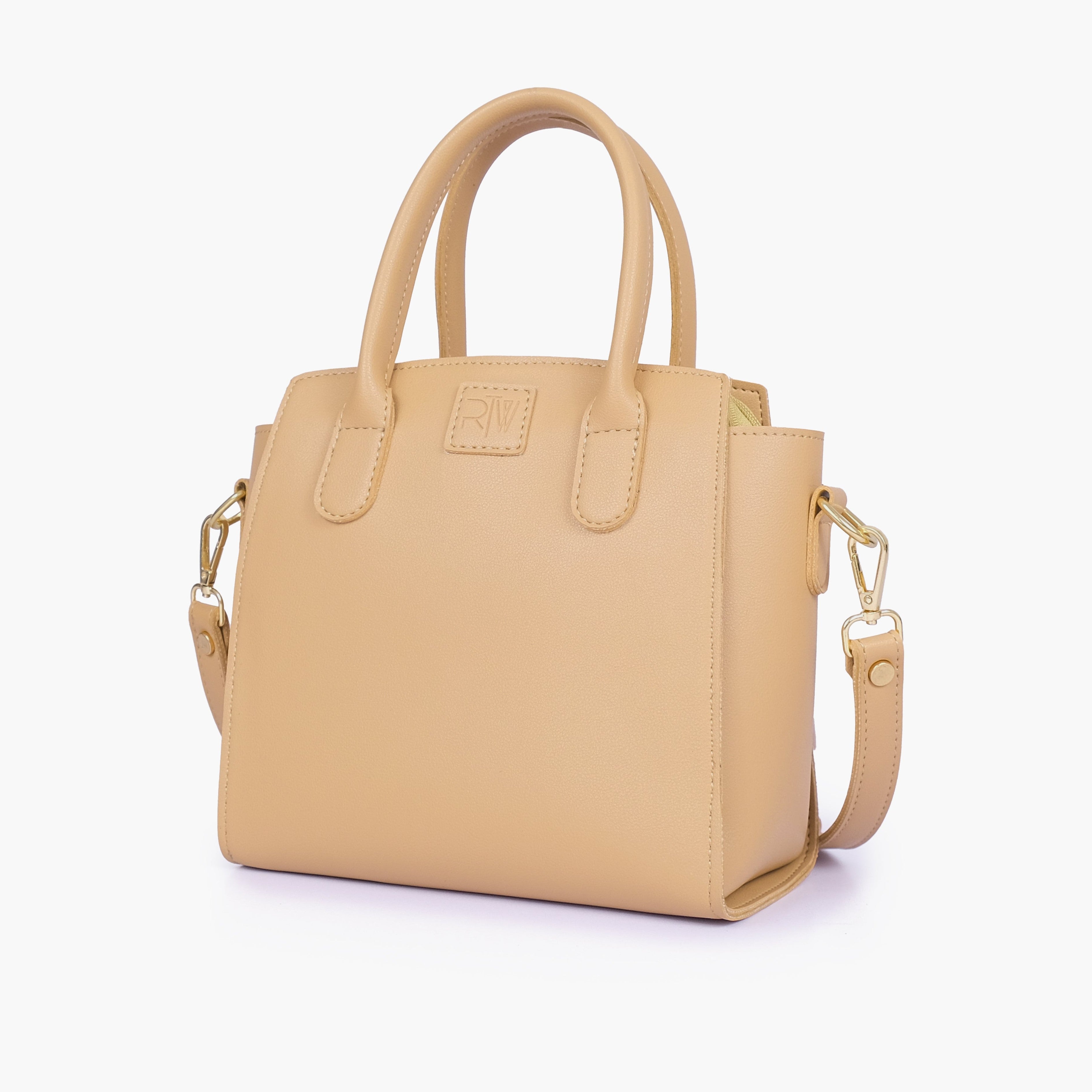Coffee top-handle mini handbag