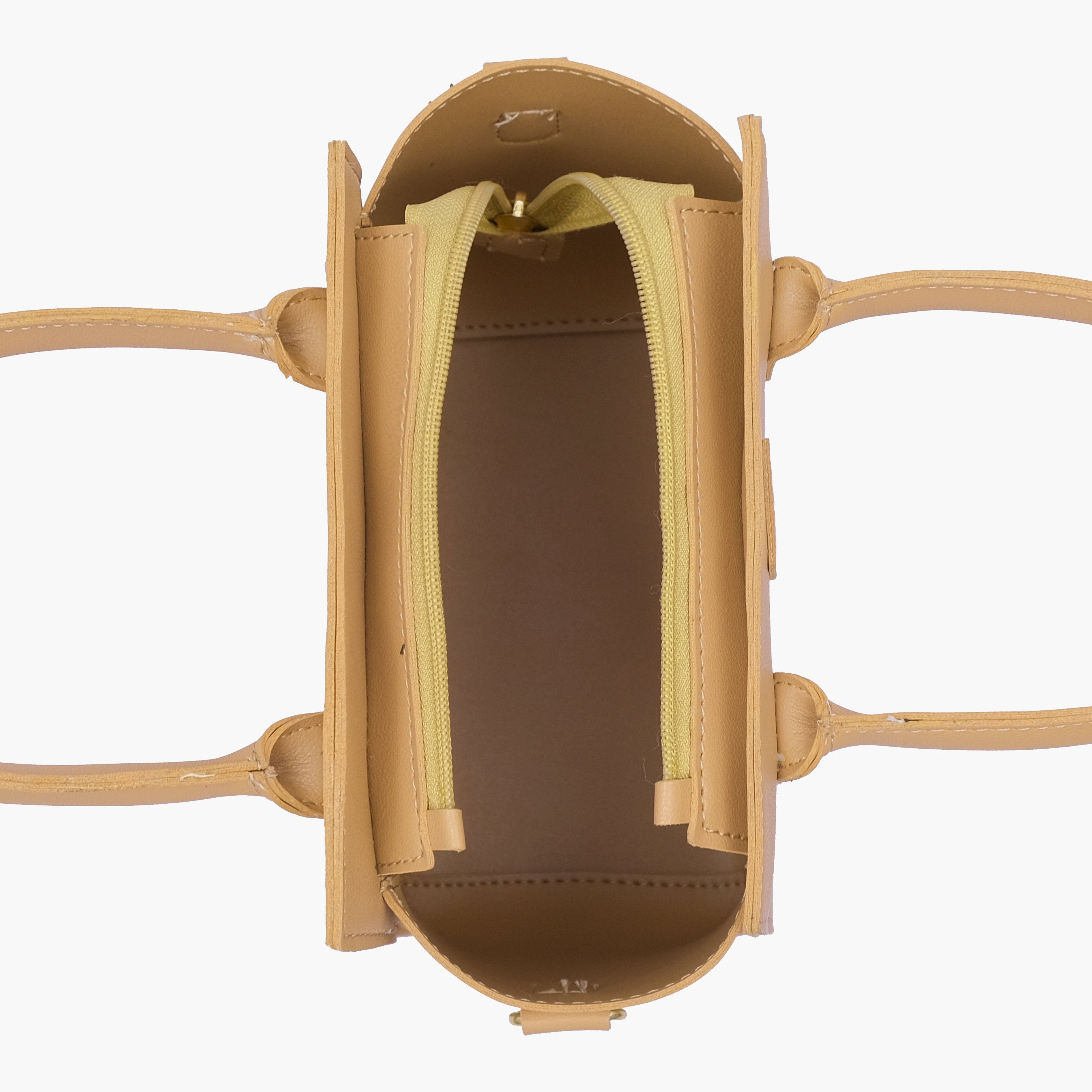 Coffee top-handle mini handbag