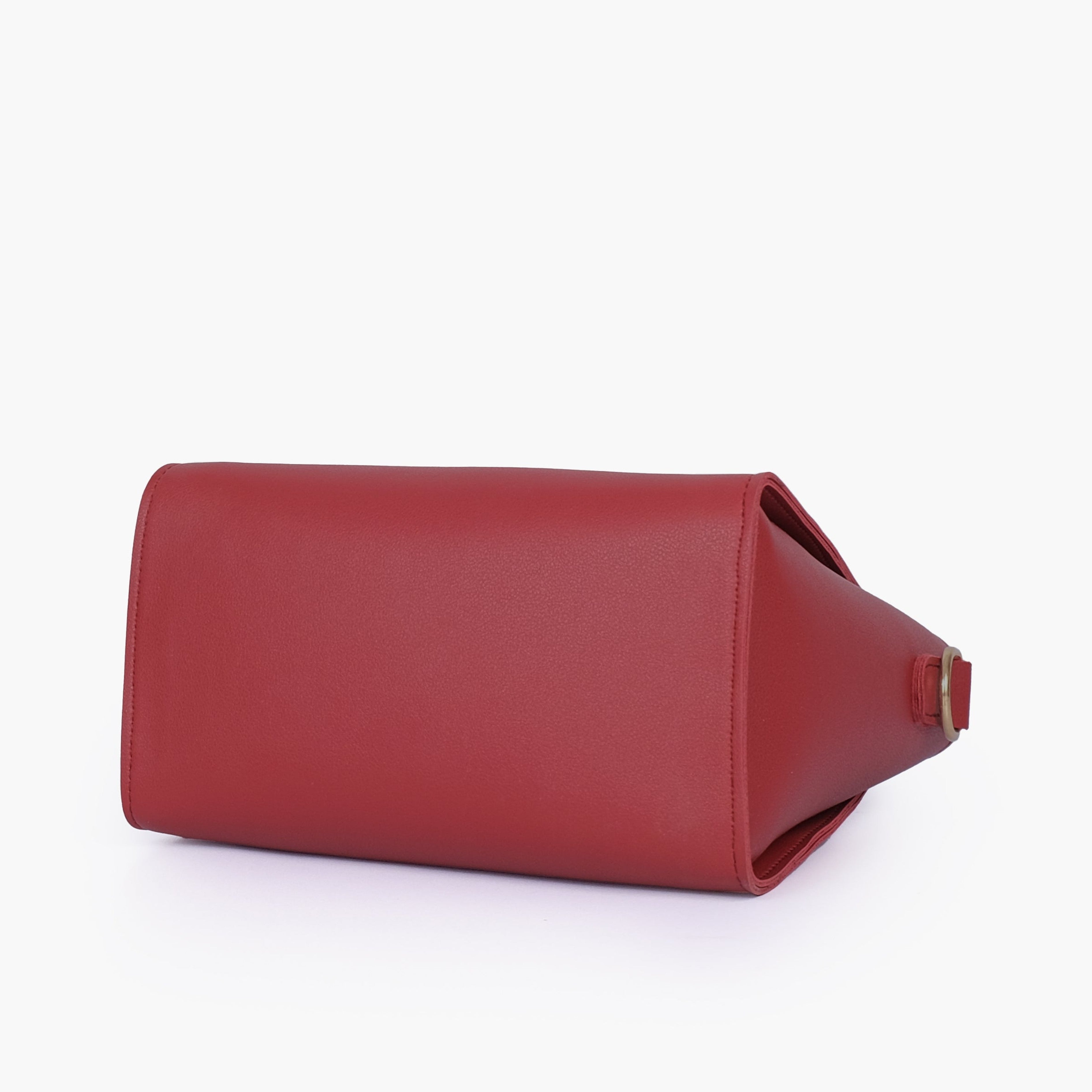Maroon top-handle mini handbag