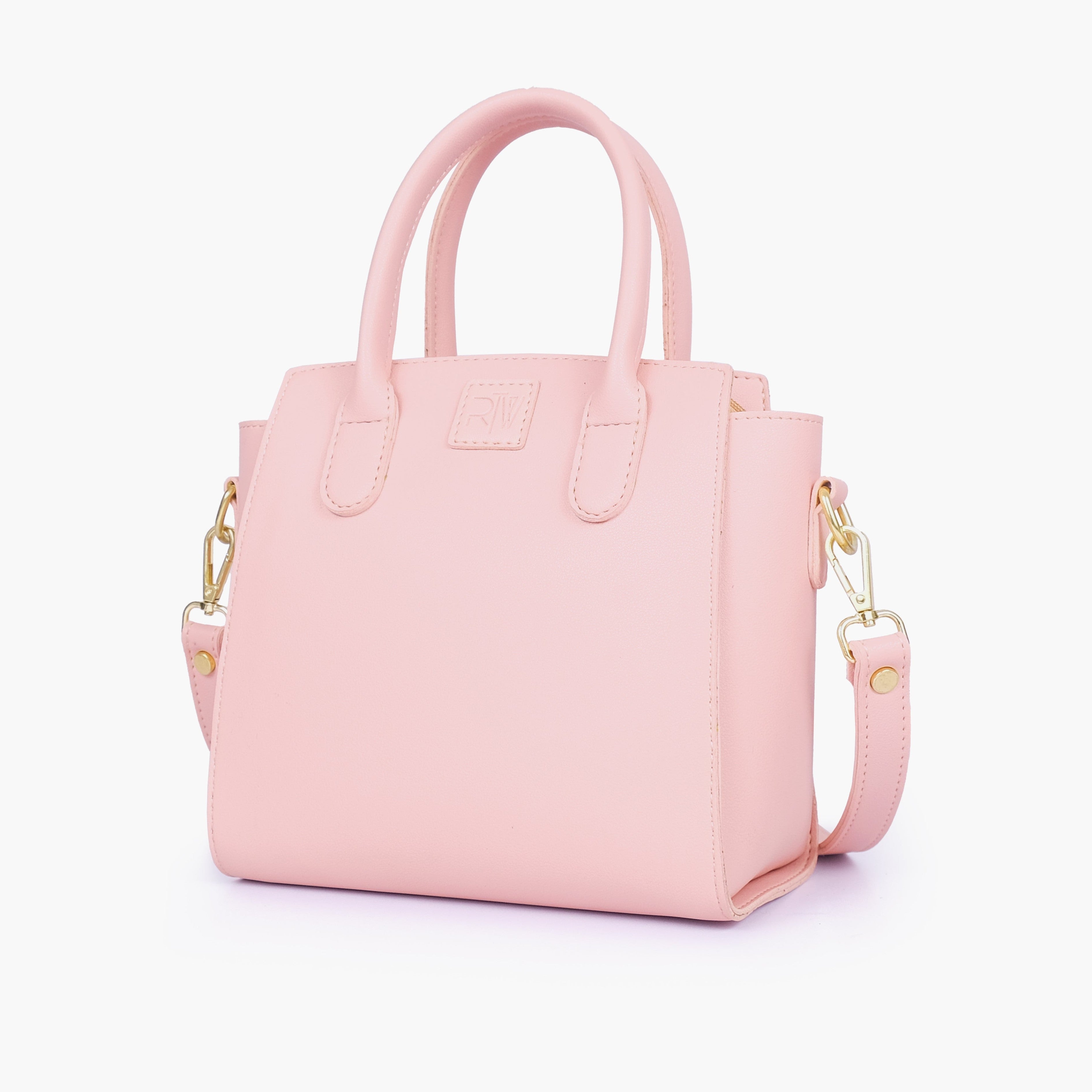 Pink top-handle mini handbag
