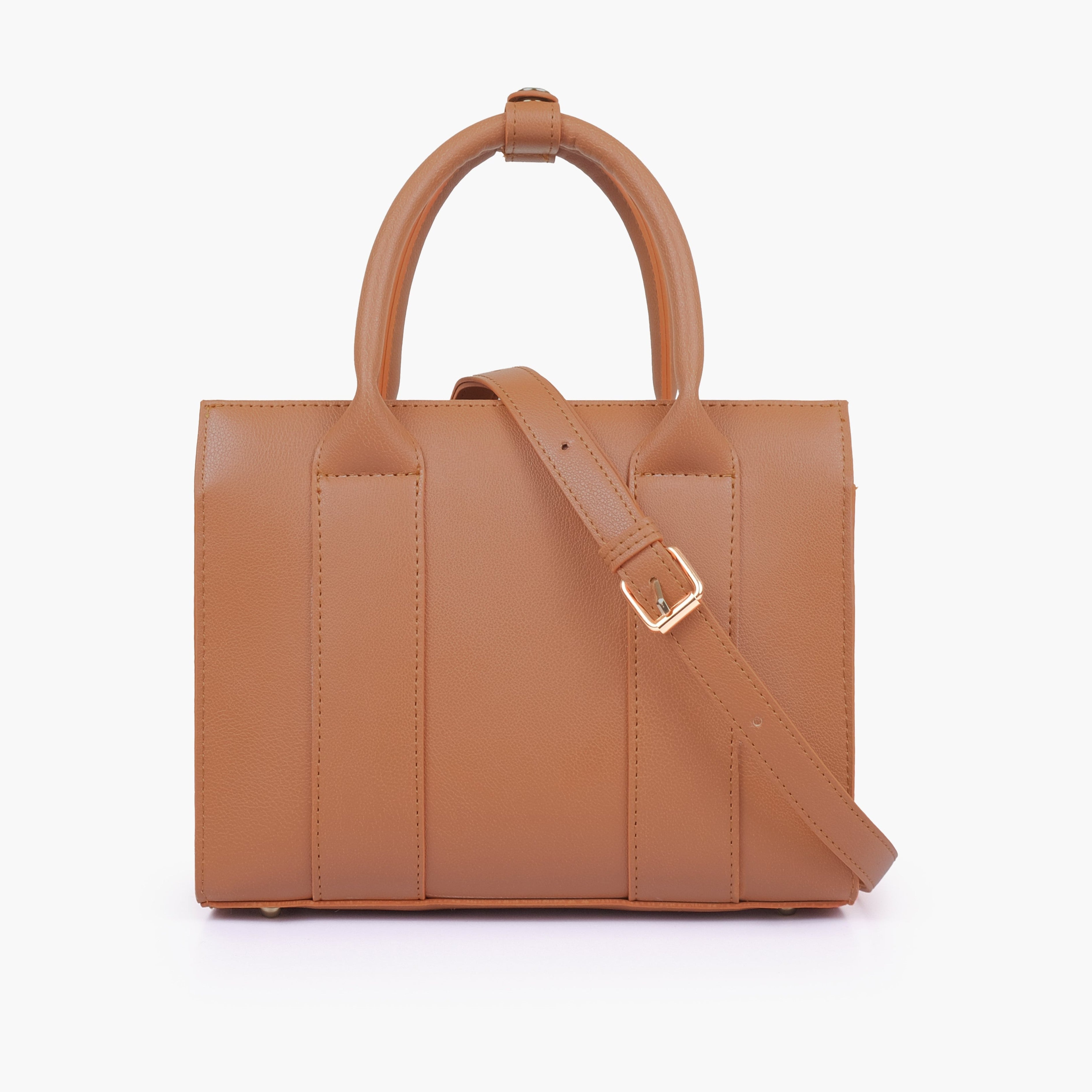 The tan mini tote bag