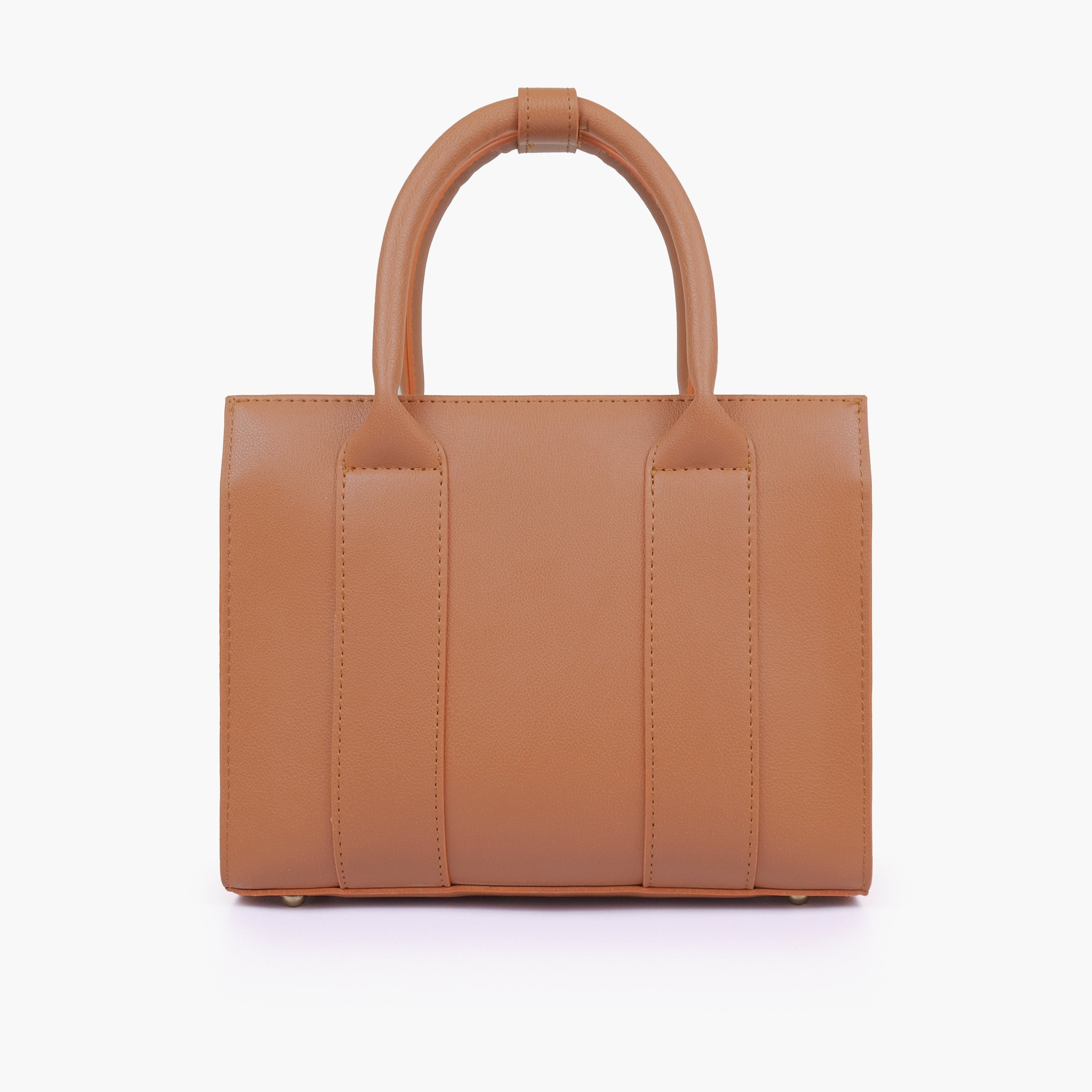 The tan mini tote bag