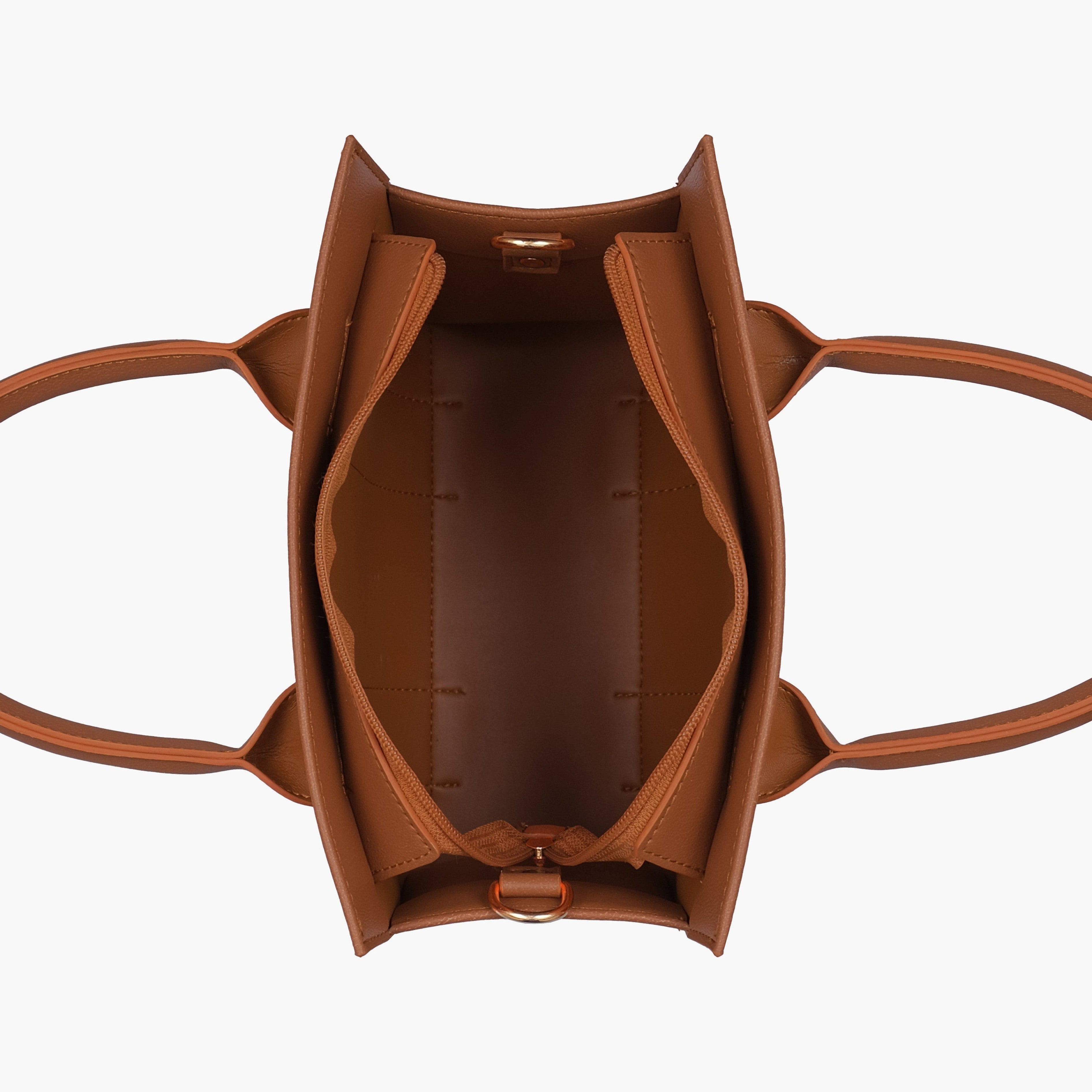 The tan mini tote bag
