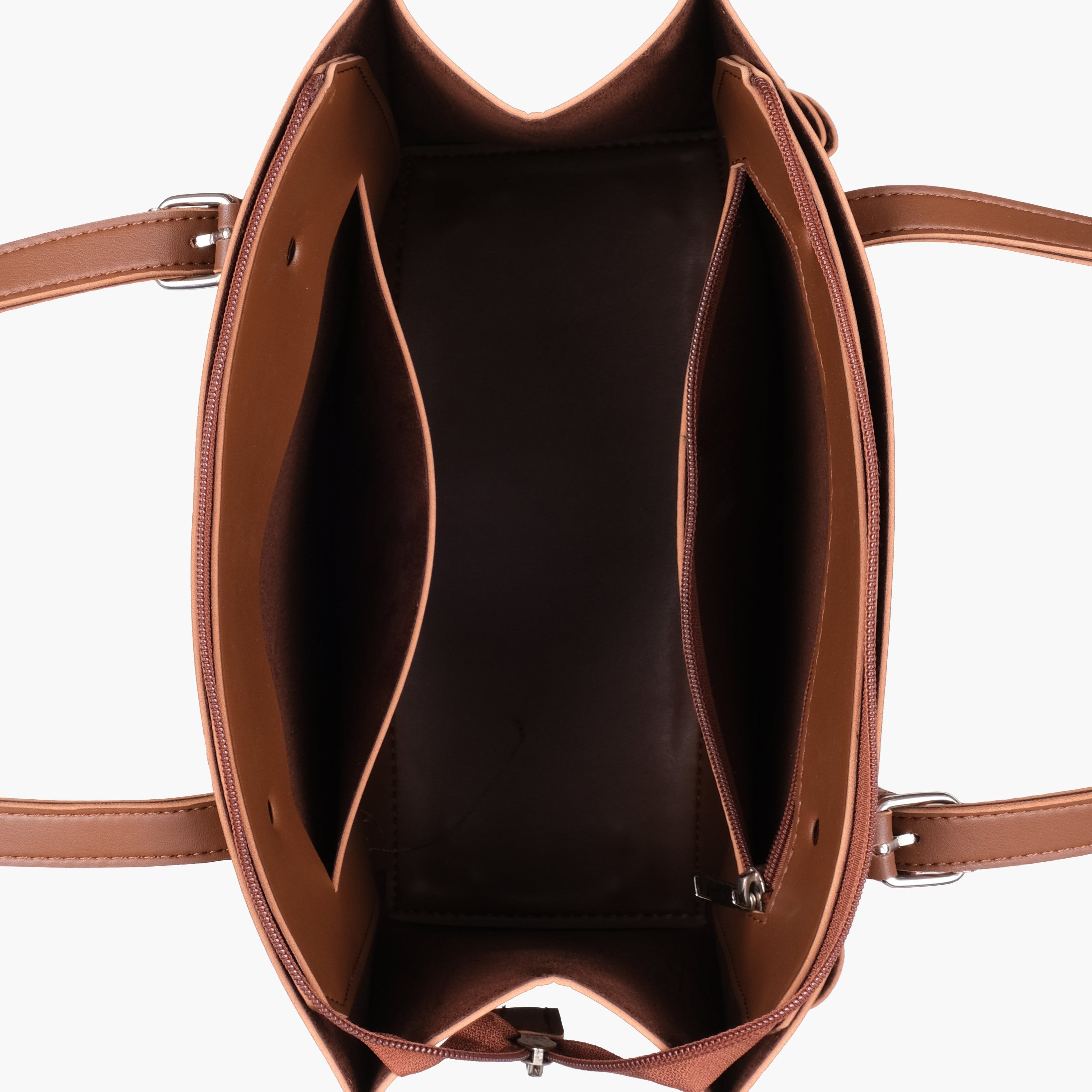 Brown satchel tote bag