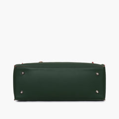 Army green satchel tote bag
