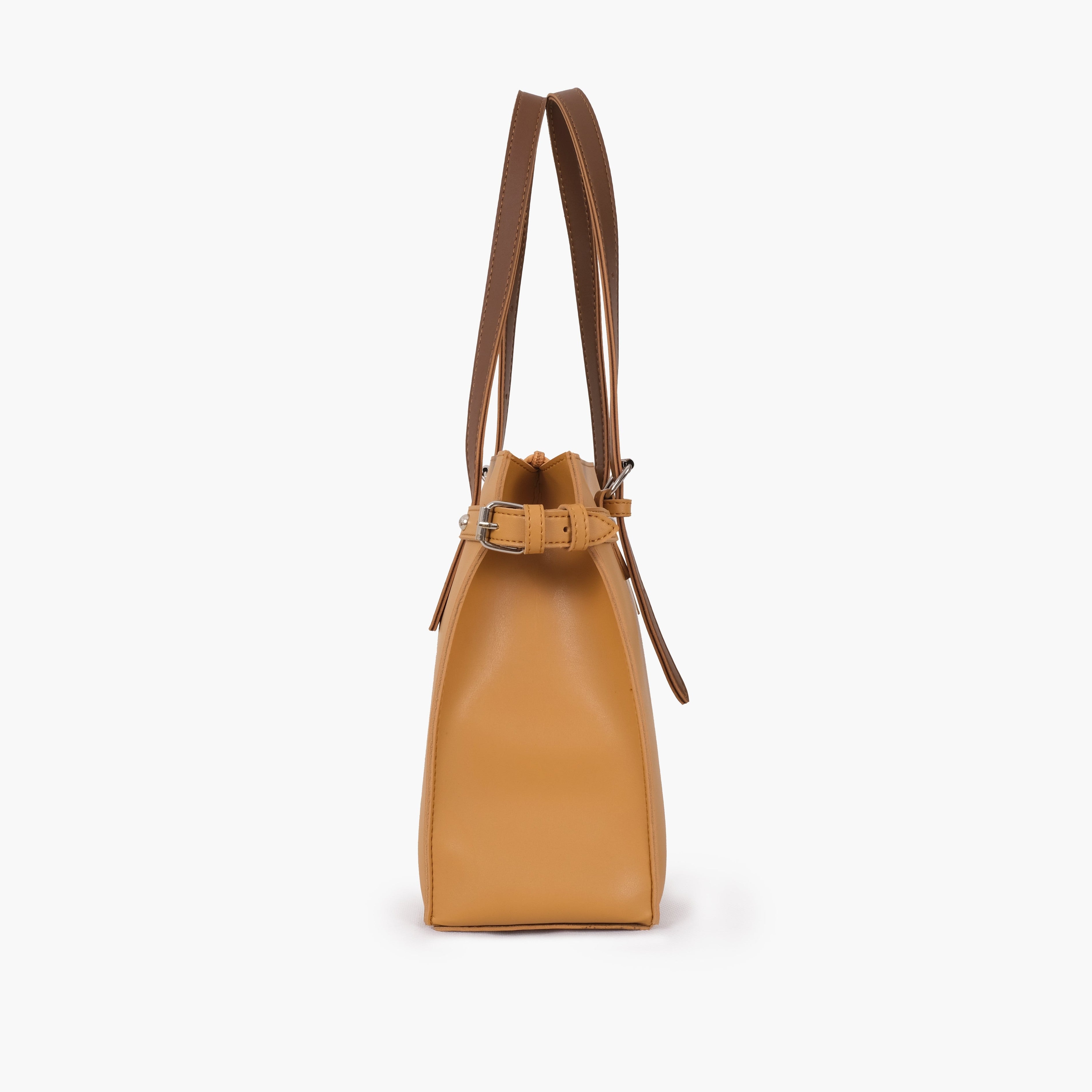 Mustard satchel tote bag