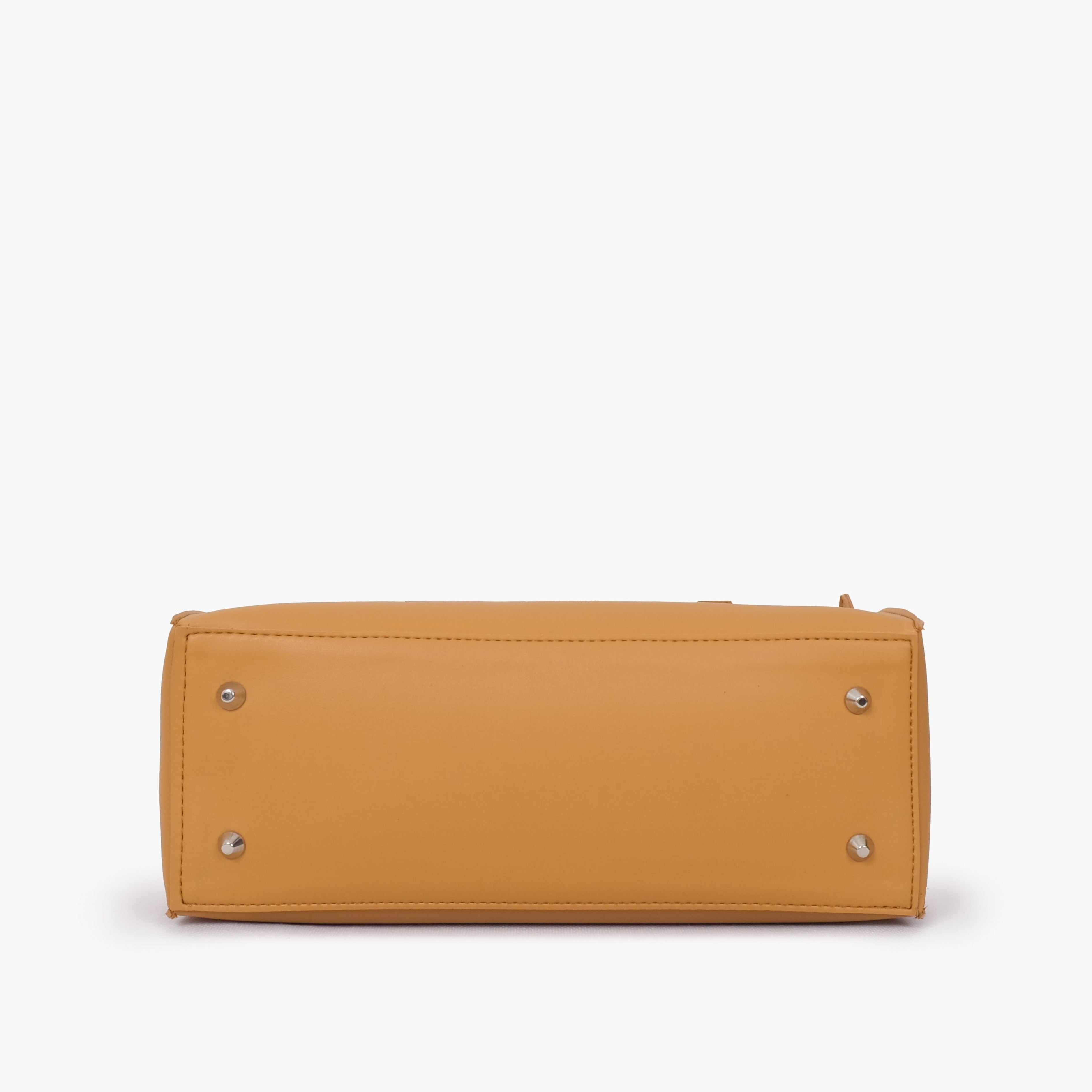 Mustard satchel tote bag