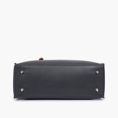 Black satchel tote bag