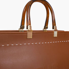 Brown signature tote bag