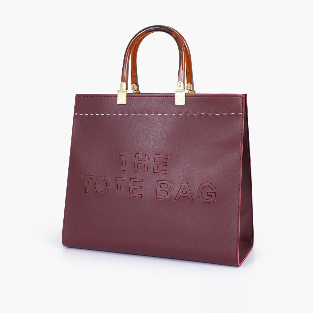 Burgundy signature tote bag
