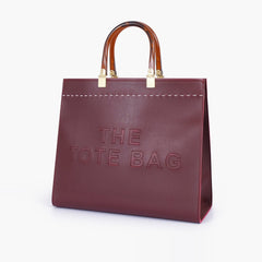 Burgundy signature tote bag