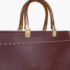 Burgundy signature tote bag