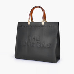 Black signature tote bag