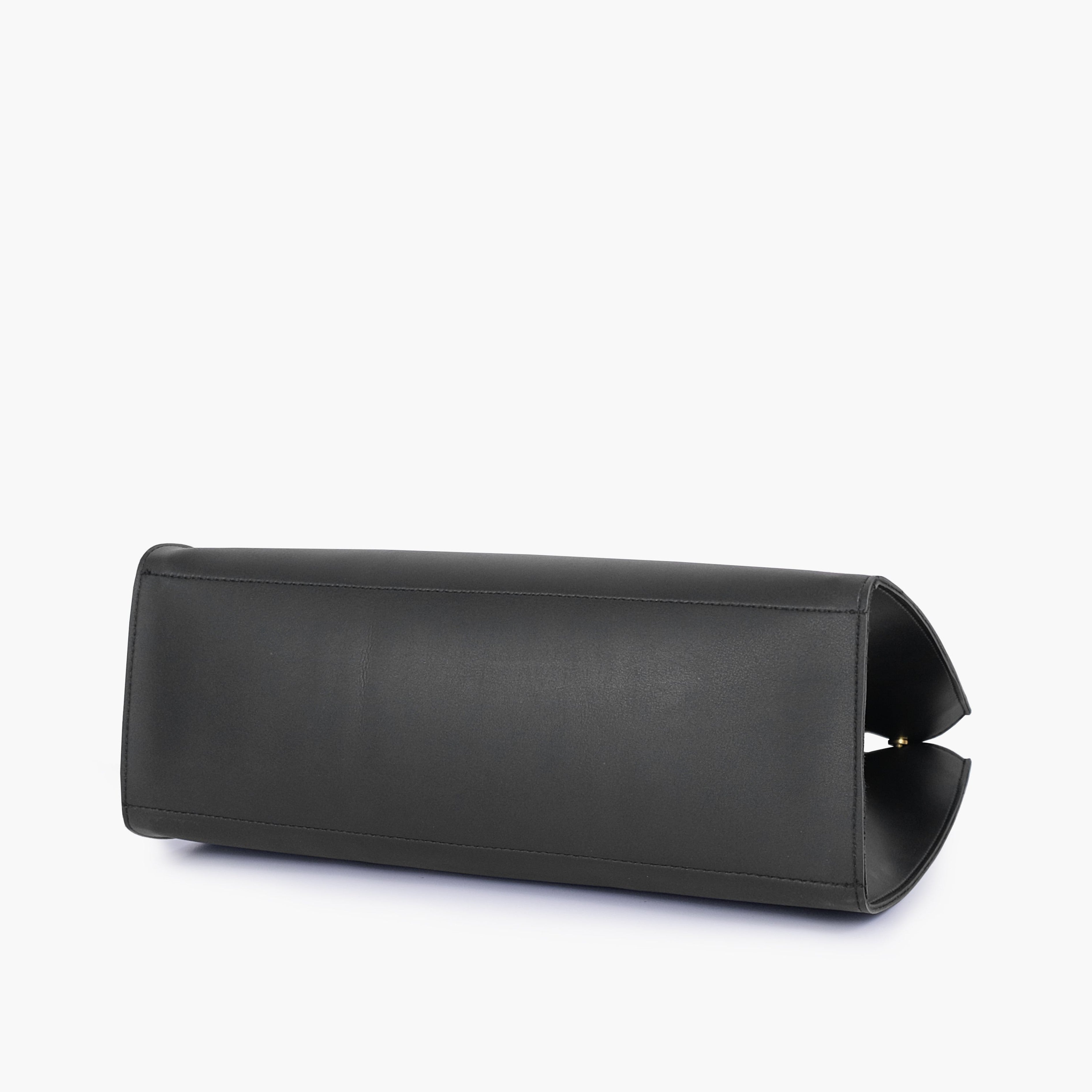 Black signature tote bag