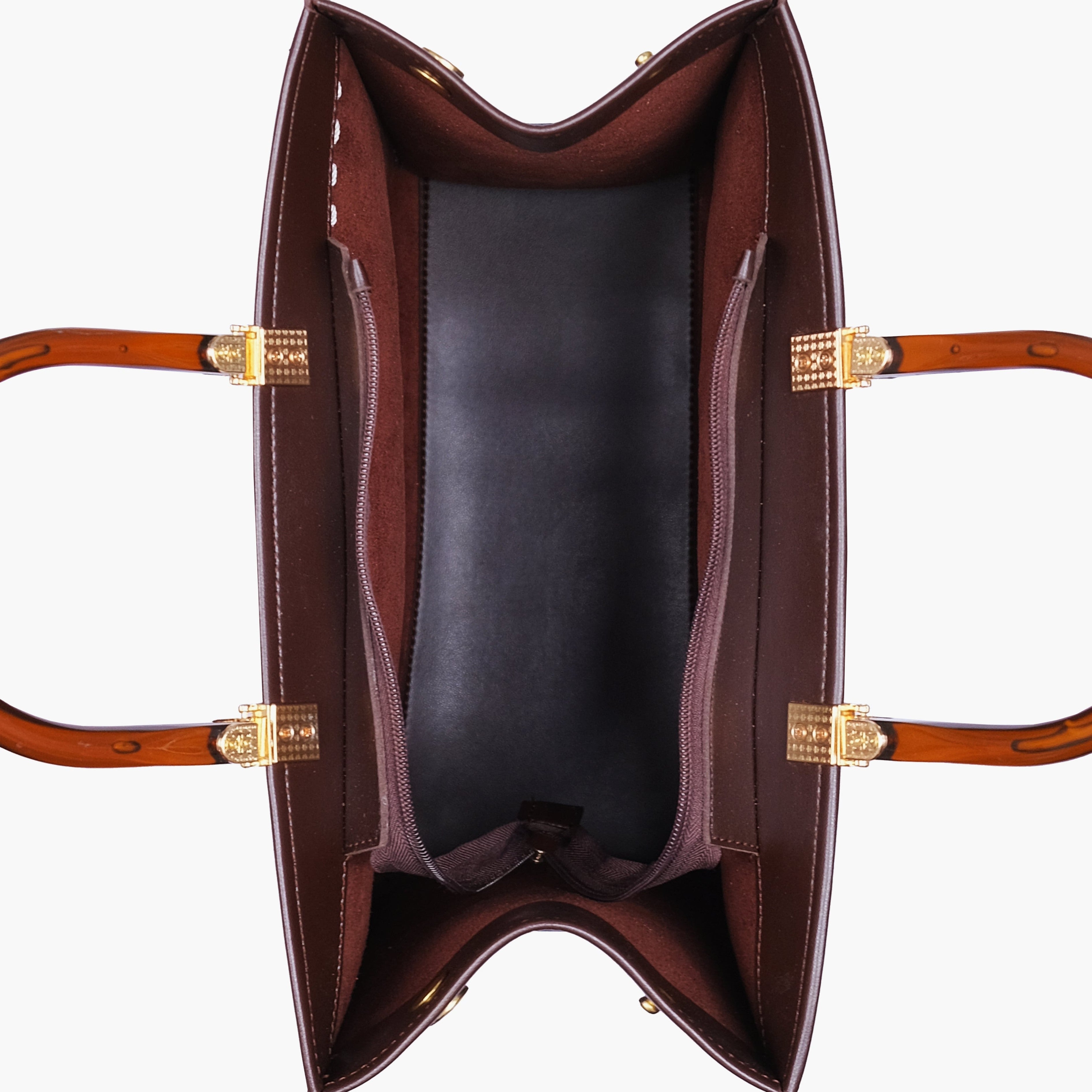 Dark brown signature tote bag