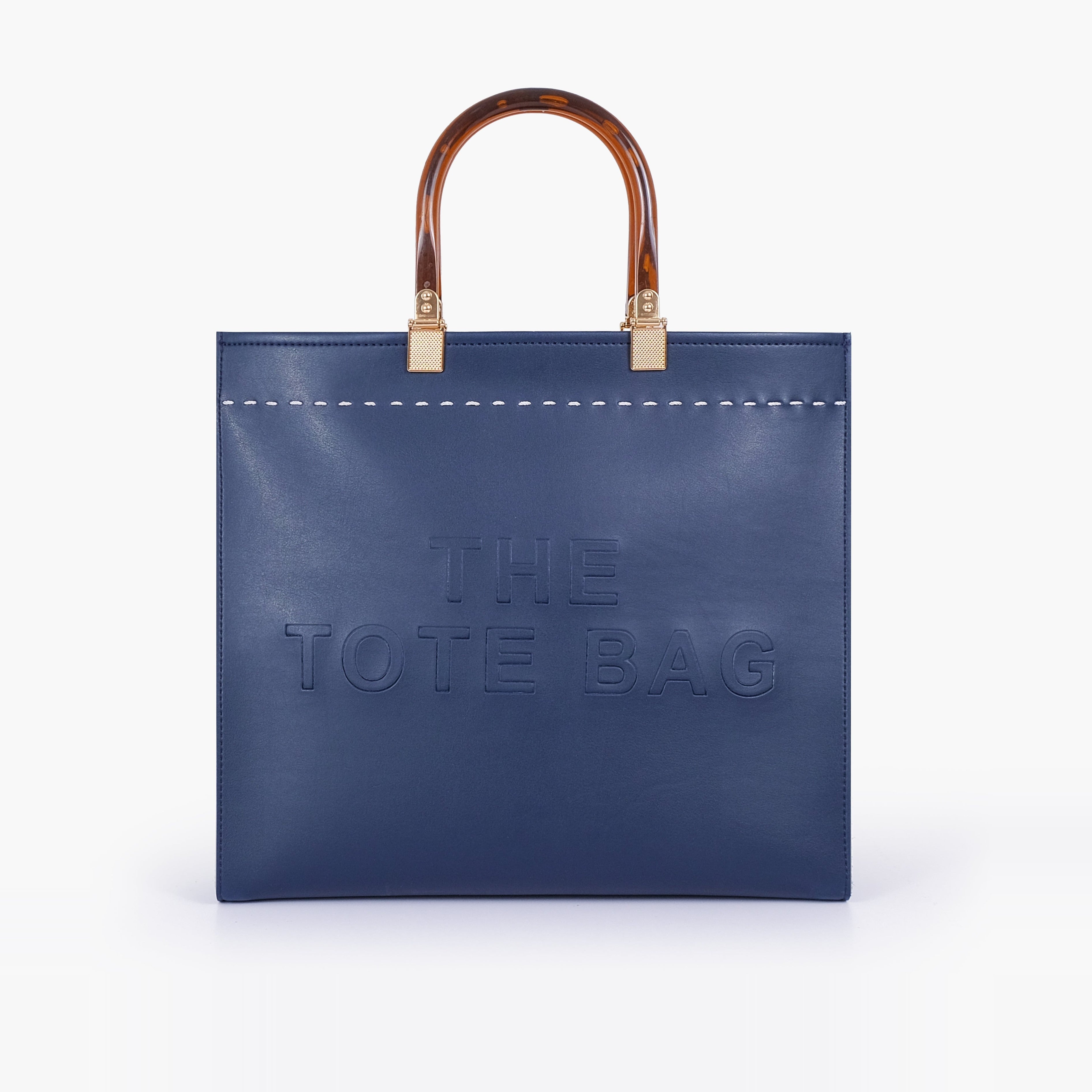 Blue signature tote bag