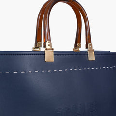 Blue signature tote bag