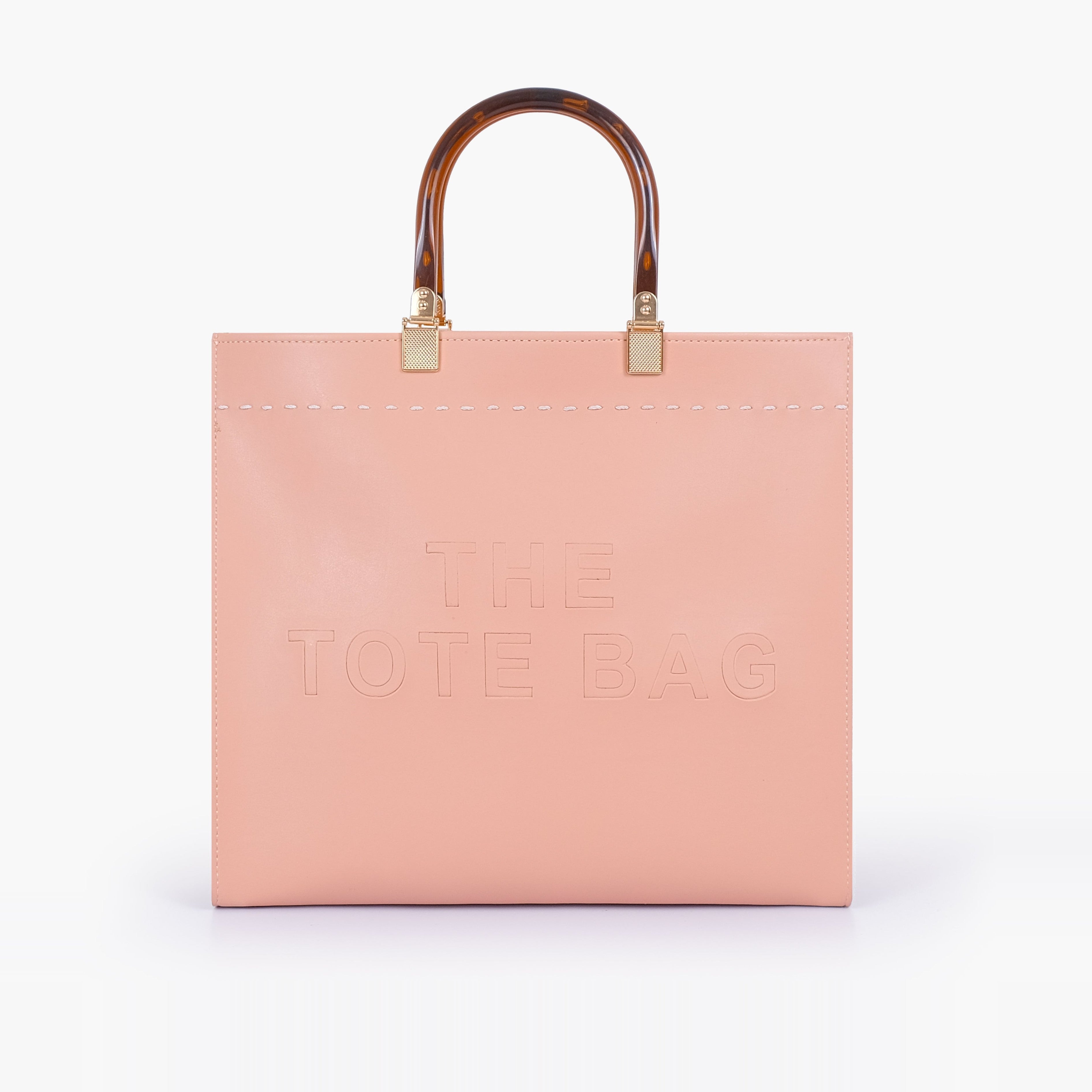 Peach signature tote bag