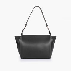 Black suede trio twist handbag